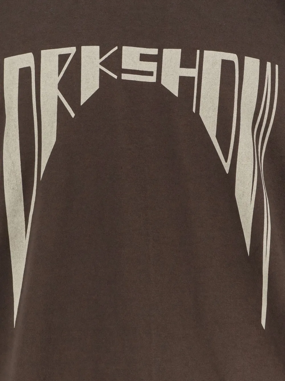 Rick Owens DRKSHDW T-shirt met logoprint met lange mouwen Bruin