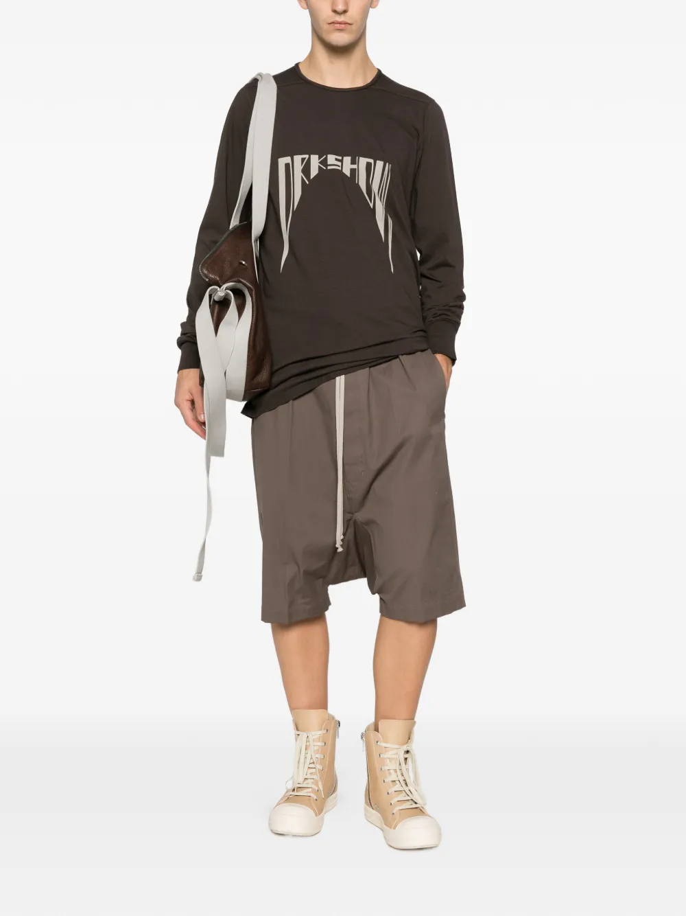 Rick Owens DRKSHDW logo-print long-sleeved T-shirt | T-Shirts | Image 2