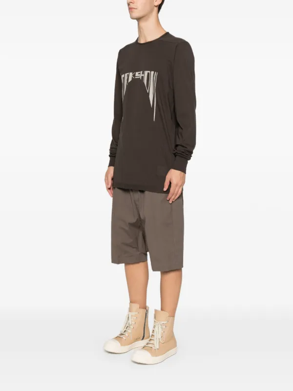 Rick Owens DRKSHDW ロゴ ロングTシャツ | ブラウン | FARFETCH JP