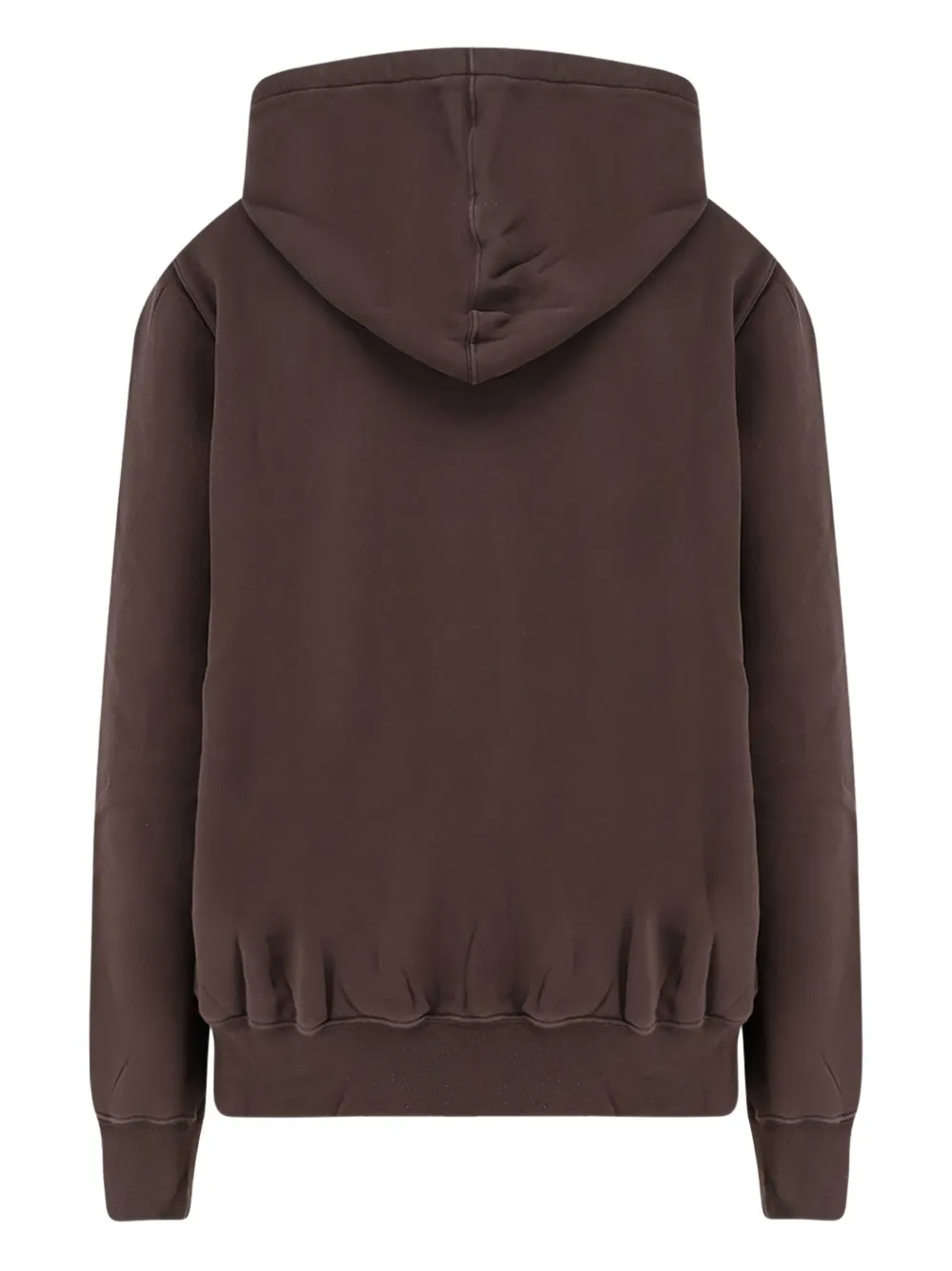 Rick Owens Drkshdw Drawstring Cotton Hoodie In Brown