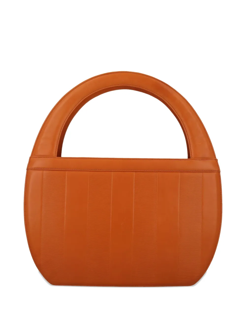 Pre-owned Fendi 1980s Padded Embossed-logo Tote Bag In Brown