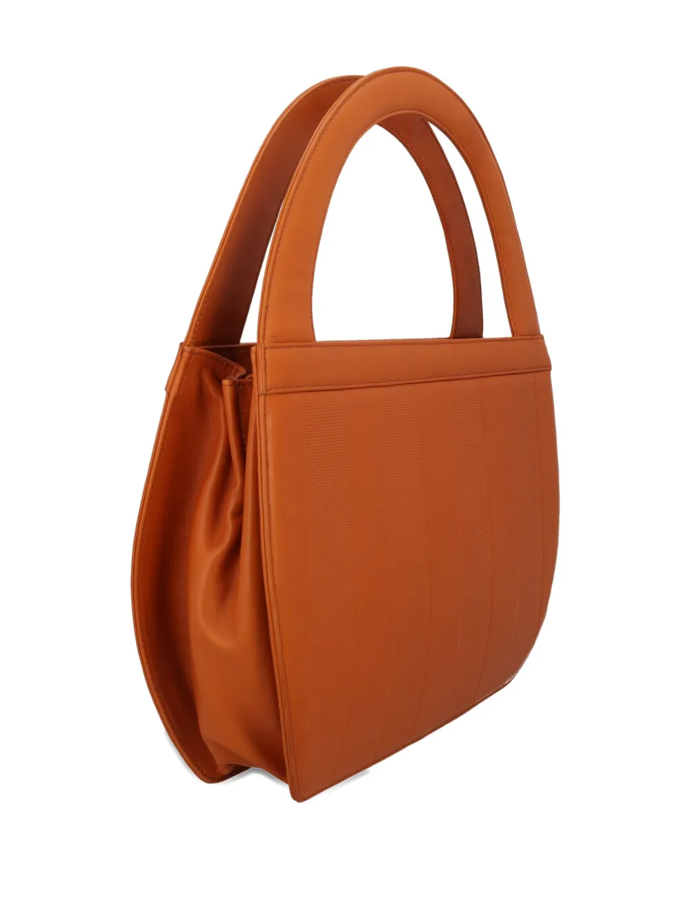 Pre-owned Fendi 1980s Padded Embossed-logo Tote Bag In Brown