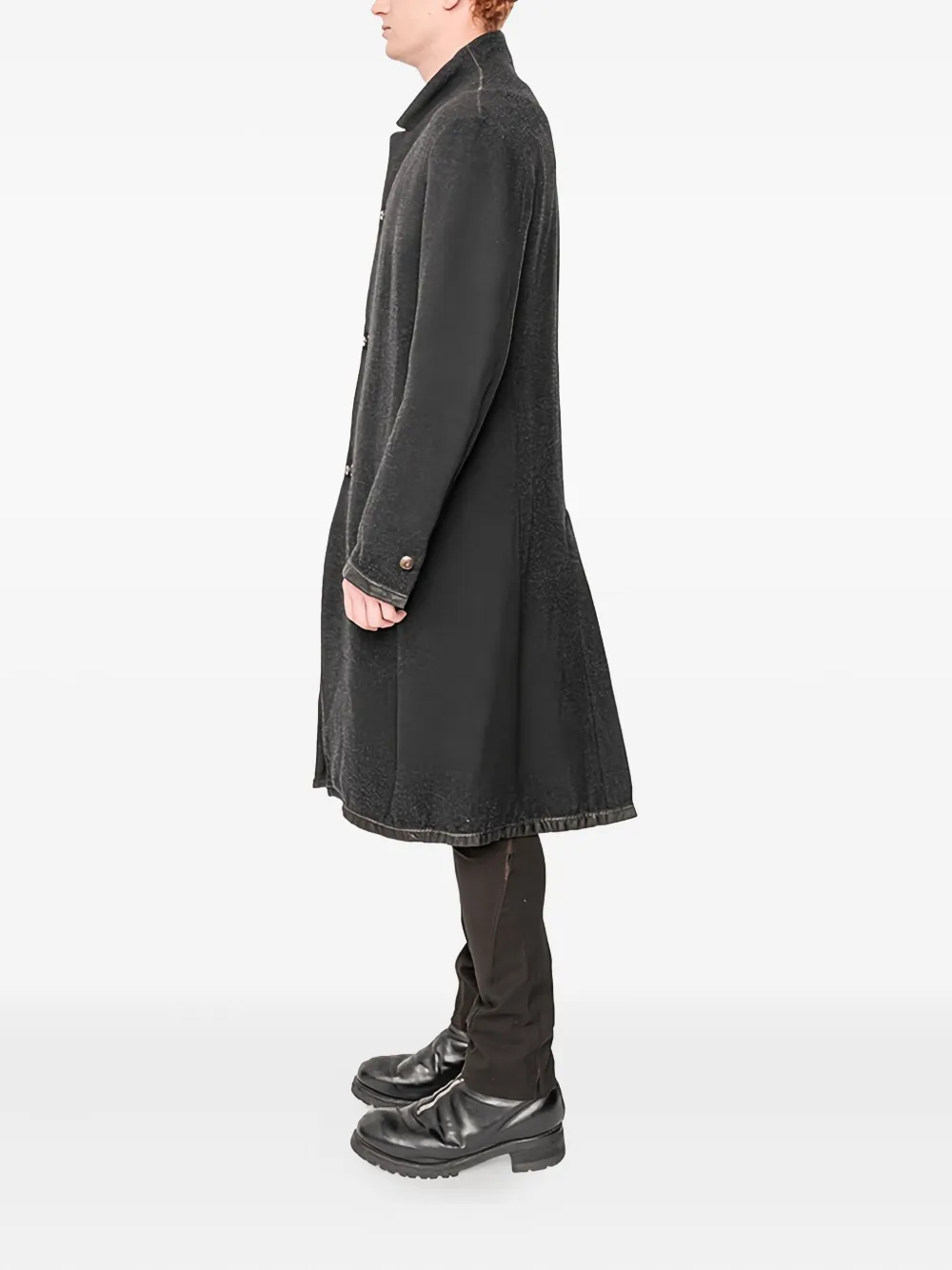 69 By Isaac Sellam Press-stud Fastening Coat In Gray