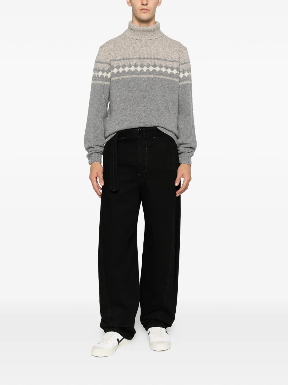 Ferrante patterned roll-neck sweater | Knitted Sweaters | Image 2