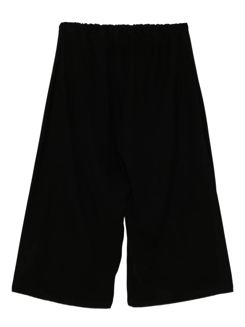 Yohji Yamamoto Double satijnen cropped broek - Zwart
