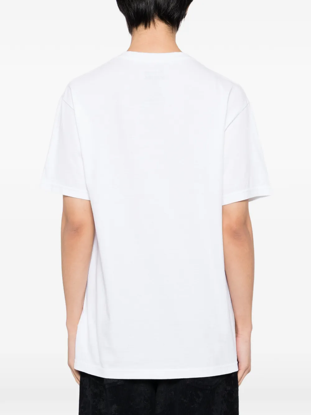 Yohji Yamamoto Katoenen T-shirt met grafische print Wit