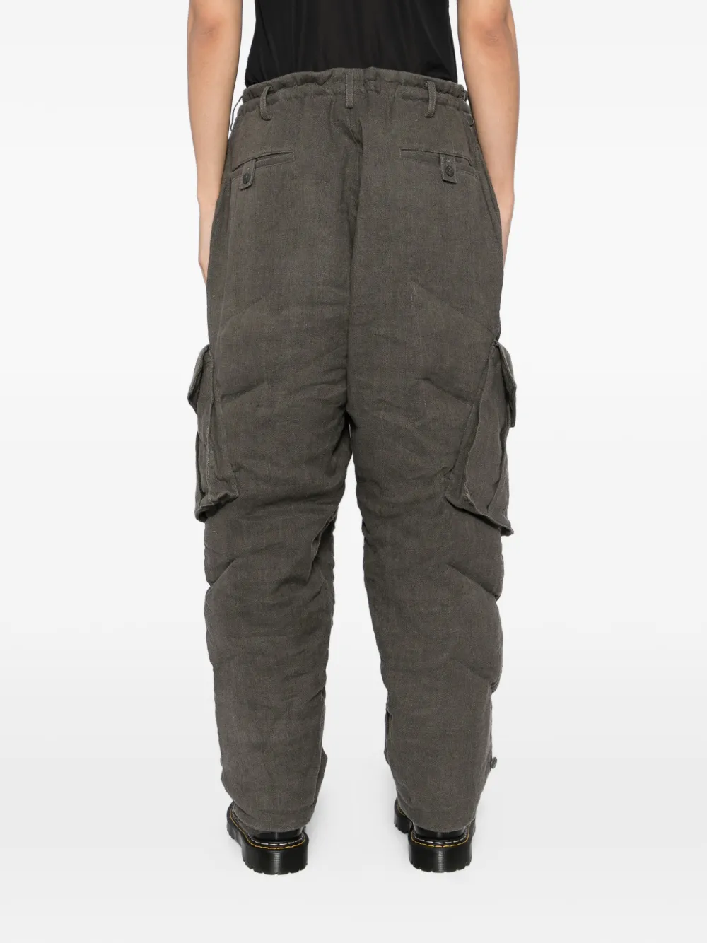 Yohji Yamamoto Gestreepte broek Grijs