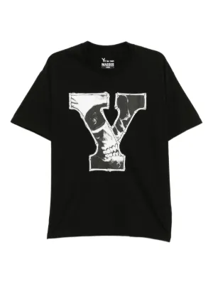 Yohji Yamamoto Y's For Men × MASSES Cotton Printed T-shirt | Black