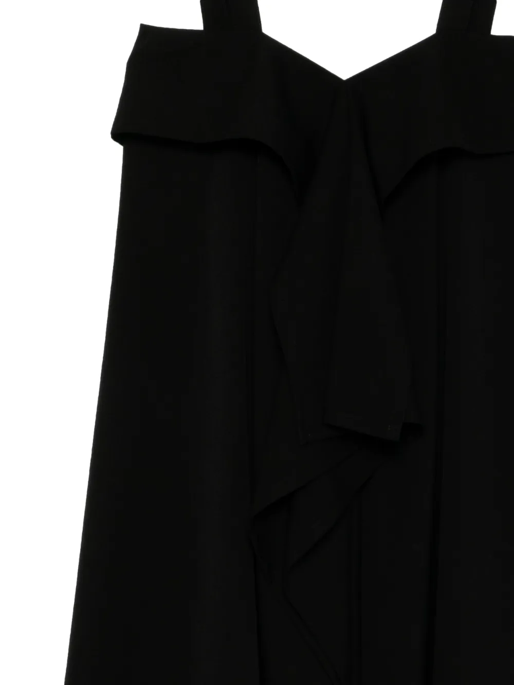 Yohji Yamamoto Jurk met gedrapeerd detail Zwart