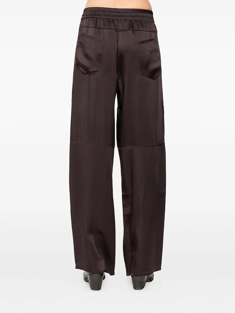 Andrea Ya'aqov Elasticated-waist Trousers In Brown