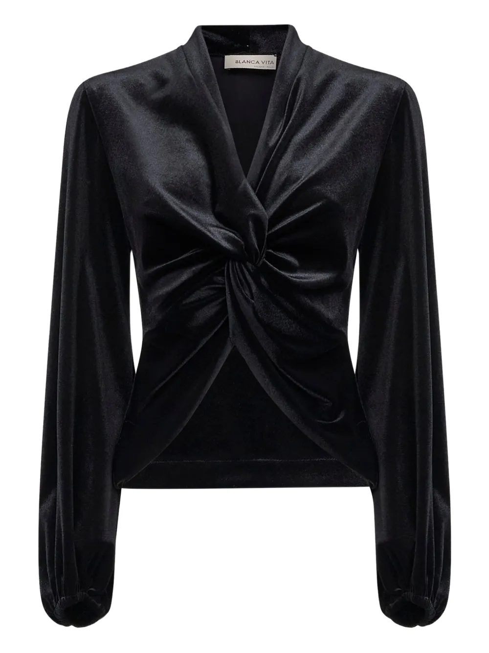 Blanca Vita knot-detailed top - Nero