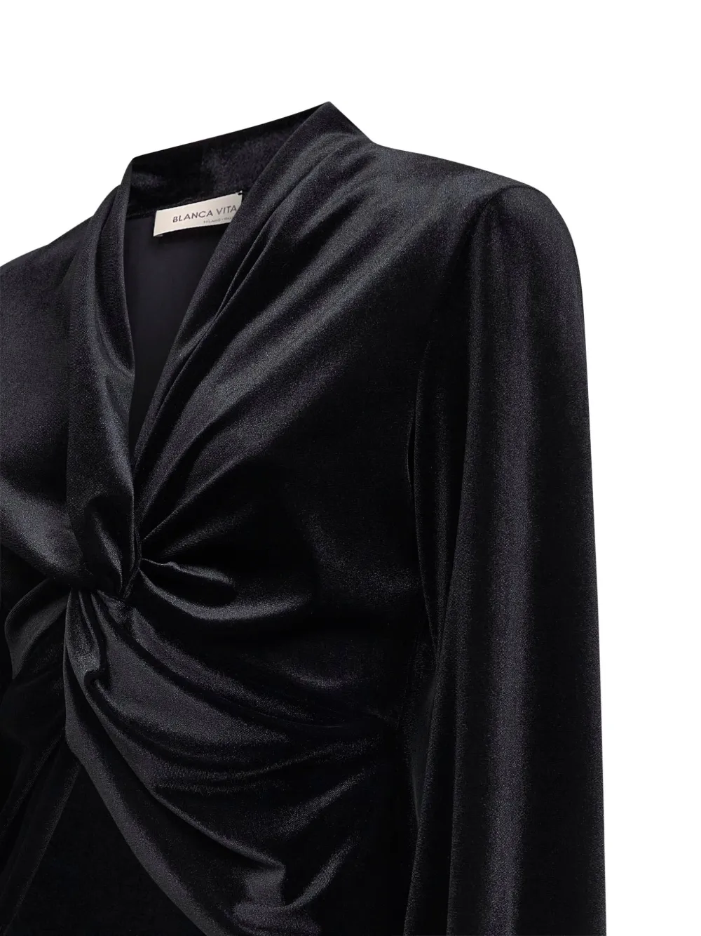 Blanca Vita Top met geknoopt detail Zwart