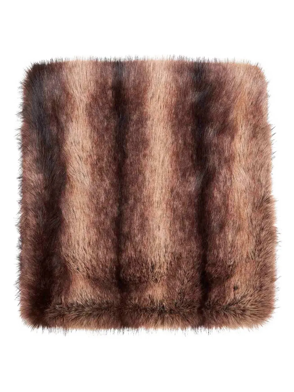 Blanca Vita Faux-fur Scarf In Brown