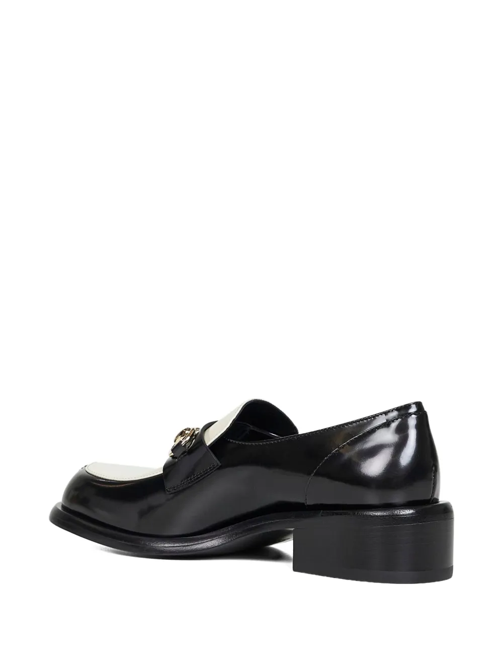 Gucci Women Two-tone Leather Loafers With Horsebit In Multi