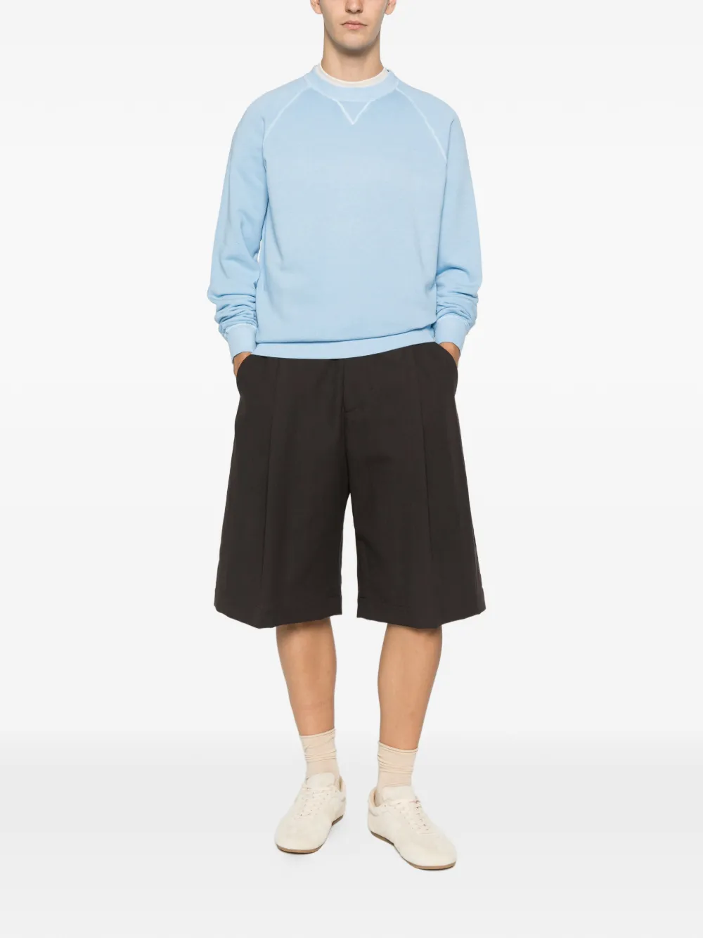 Filippo De Laurentiis raglan-sleeve crew-neck sweatshirt - Blauw