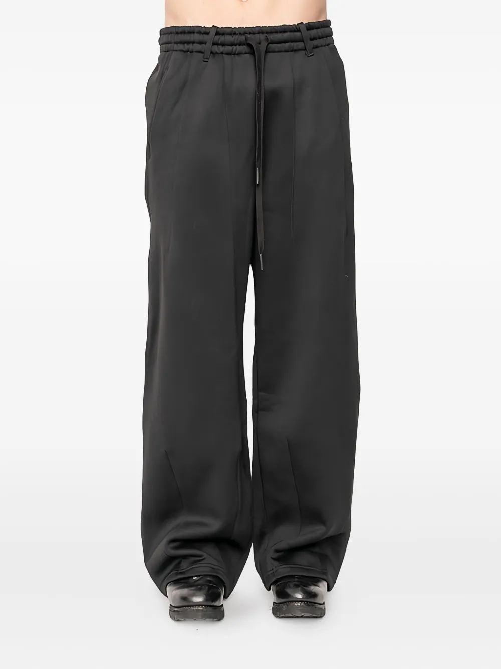 Andrea Ya'aqov drawstring-waist wide-leg trousers - Zwart