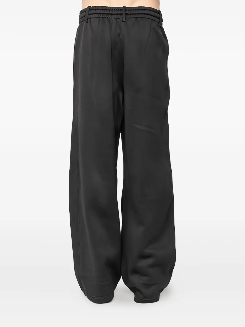 Andrea Ya'aqov Drawstring-waist Wide-leg Trousers In Black