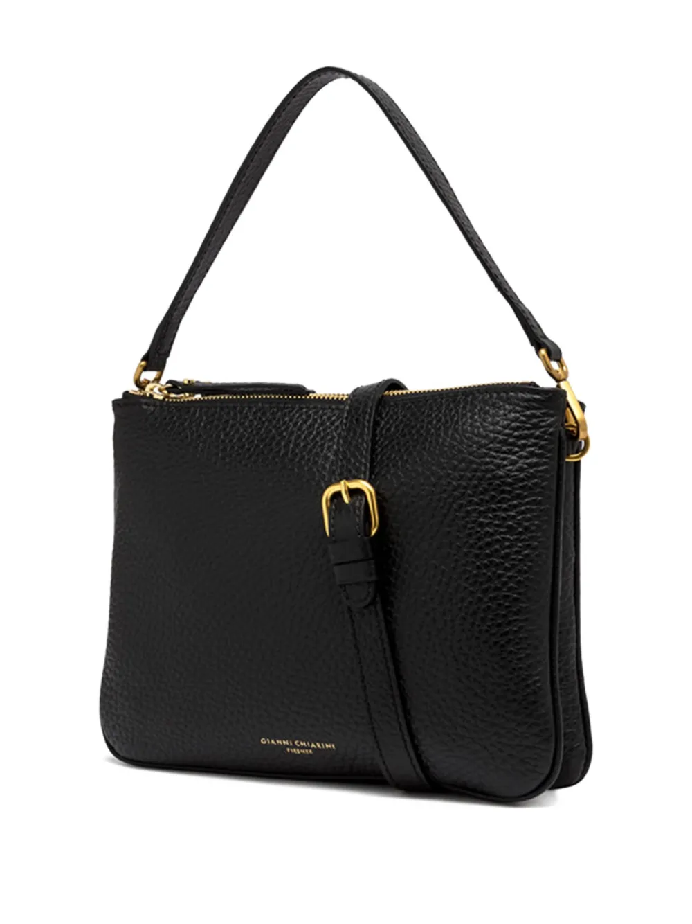 GIANNI CHIARINI Frida leren schoudertas Zwart