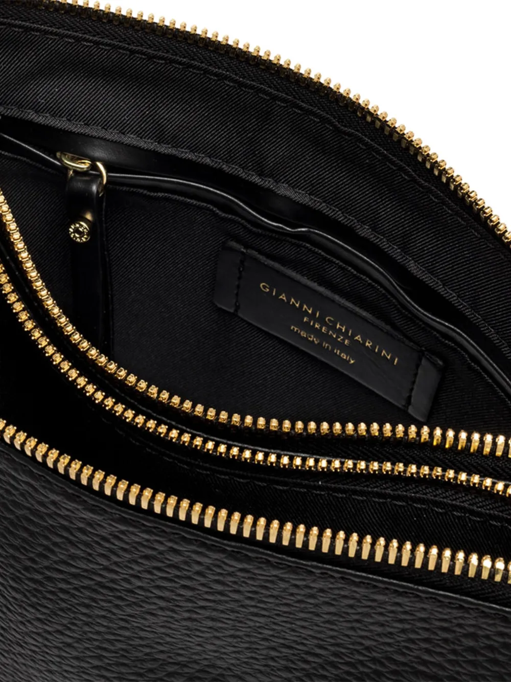 GIANNI CHIARINI Frida leren schoudertas Zwart