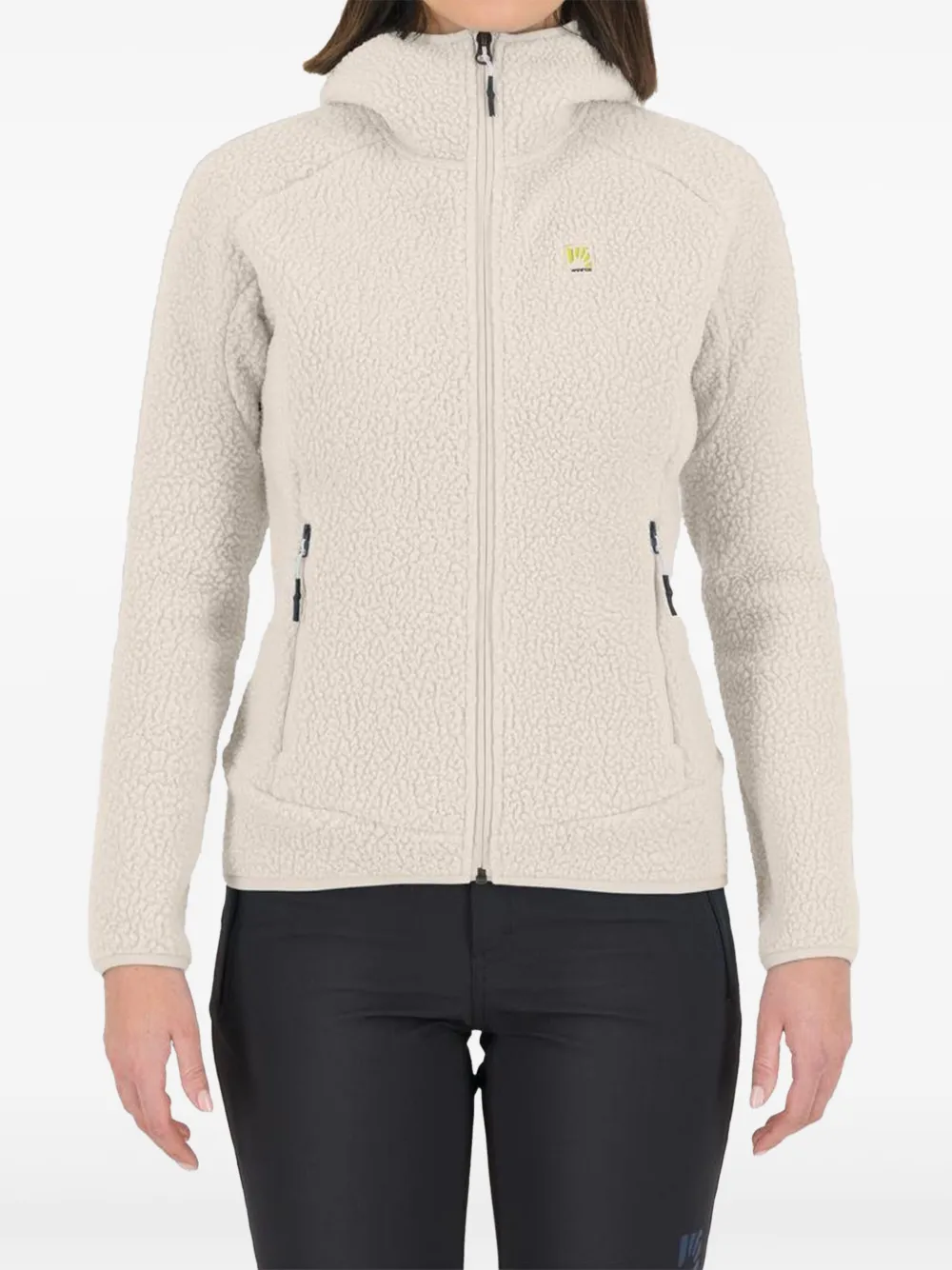 KARPOS sherpa-fleece zip-up hoodie - Toni neutri