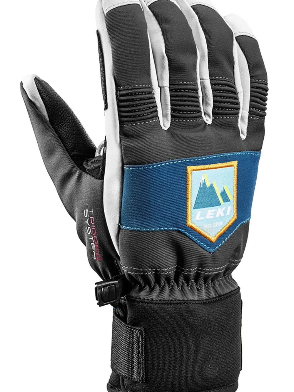 LEKI KIDS logo-patch gloves - Zwart