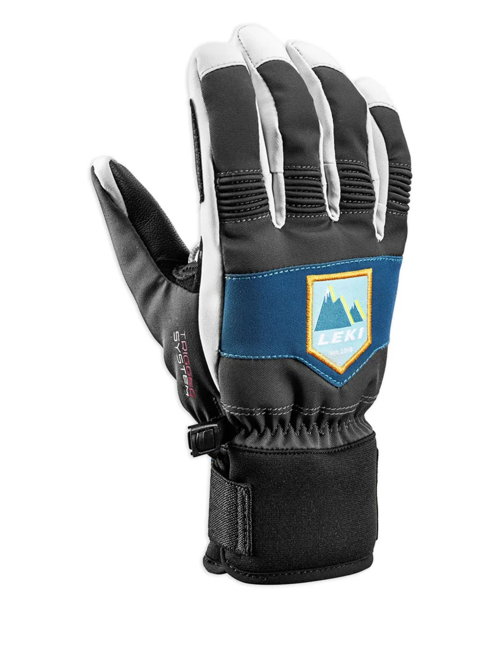 LEKI KIDS logo-patch gloves - Nero