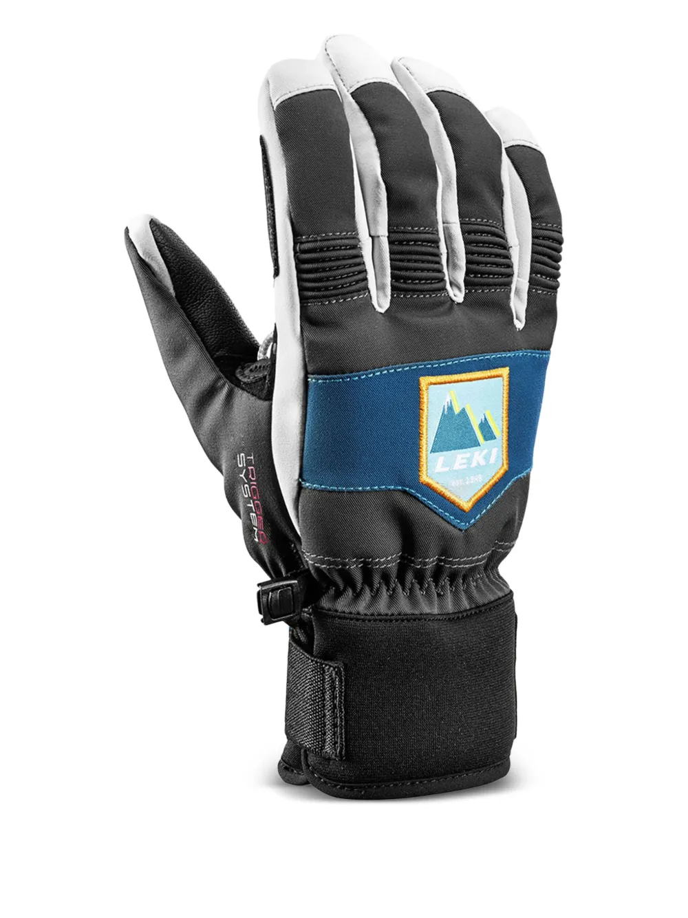 LEKI KIDS logo-patch gloves - Nero