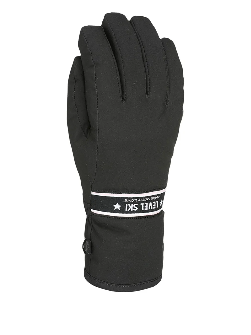 Level logo-detailing gloves - Zwart
