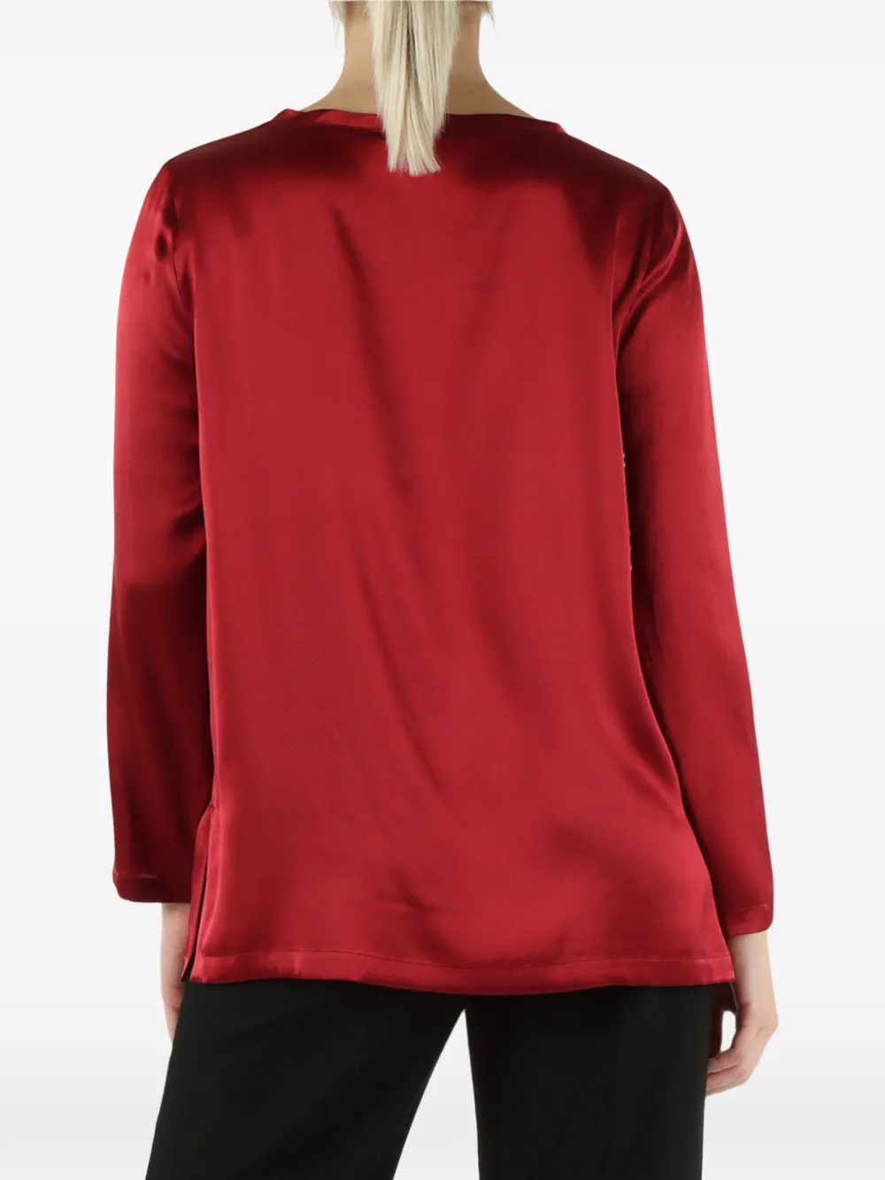 MALIPARMI Zijden blouse - Rood