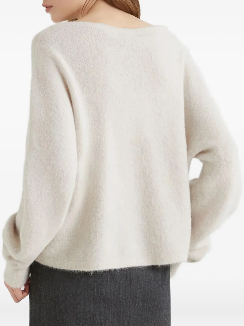 Marella Gebreide trui met ronde hals Beige