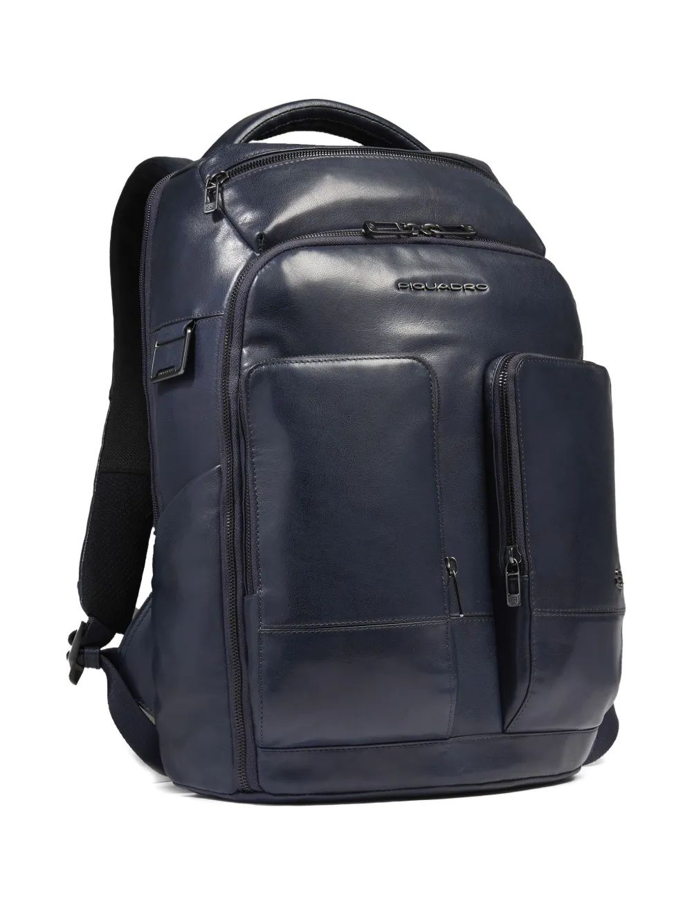 Piquadro Personalizable-zipped Laptop 15'' And Ipad Backpack In Blue