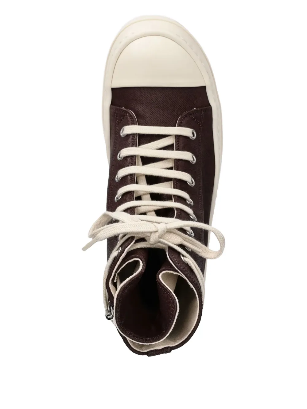 Rick Owens Drkshdw Lace-up Zip Sneakers In Animal Print