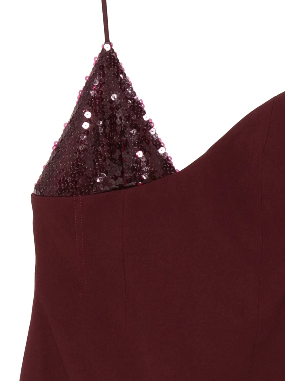 David Koma Asymmetrische mini-jurk met pailletten Rood