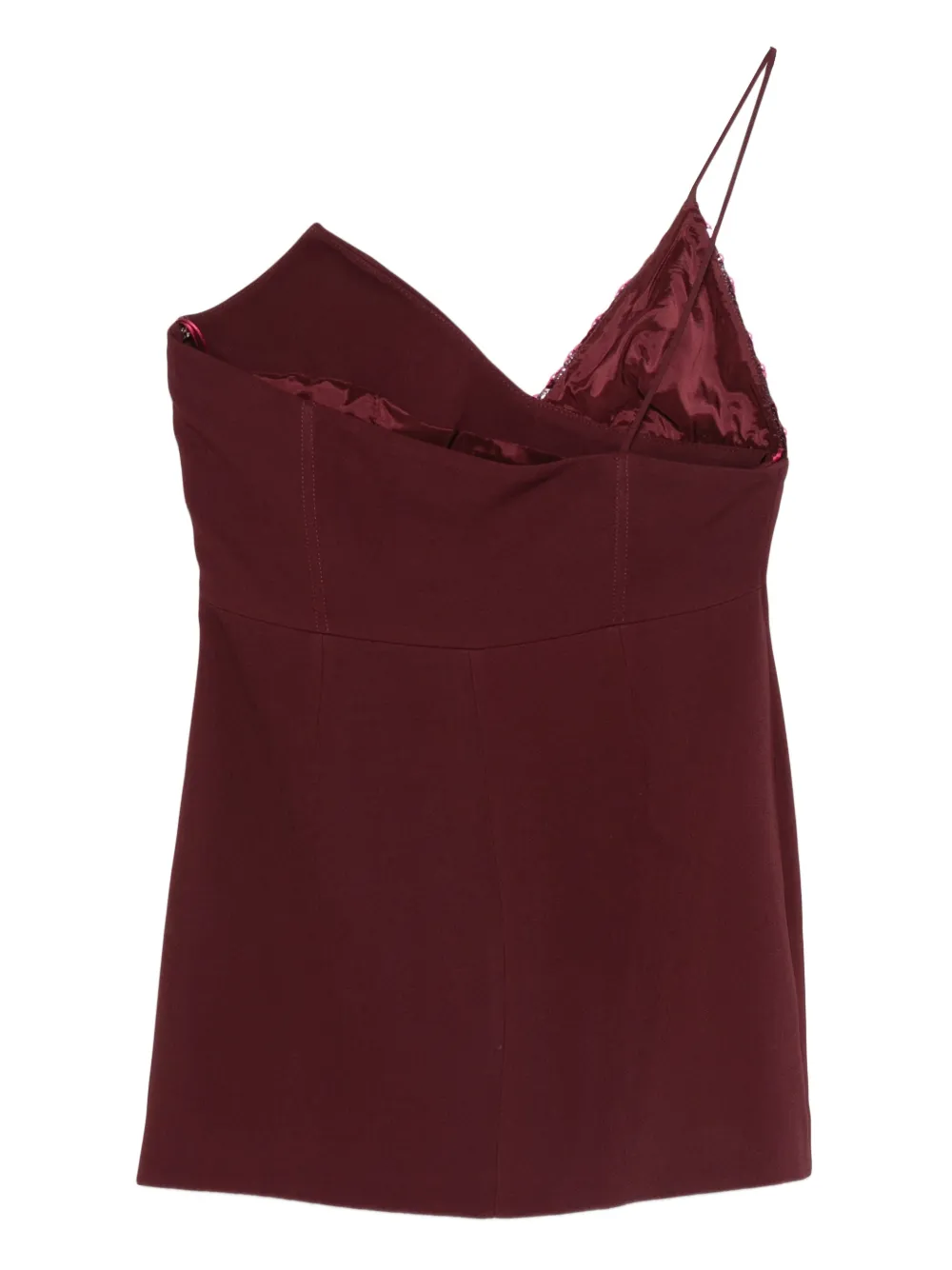 David Koma sequin asymmetric mini dress - Rood