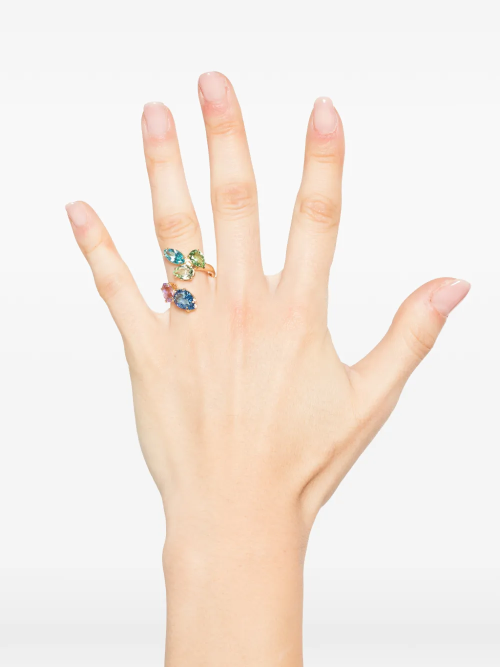  Swarovski Multicolour Cuts Ring - Gold 