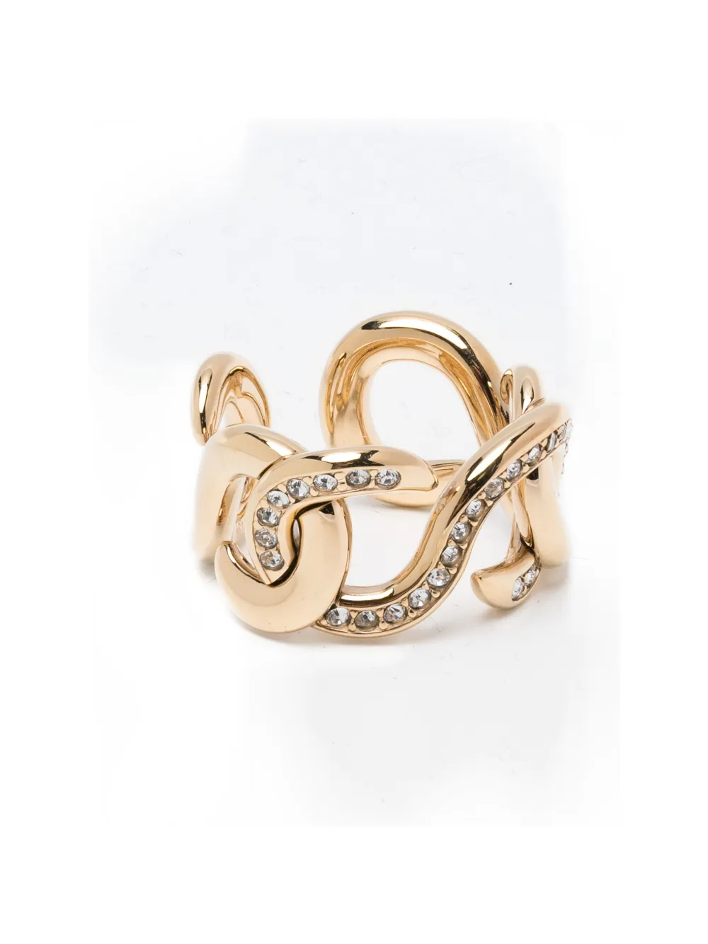 Swarovski Dextera chain-link open ring - Oro