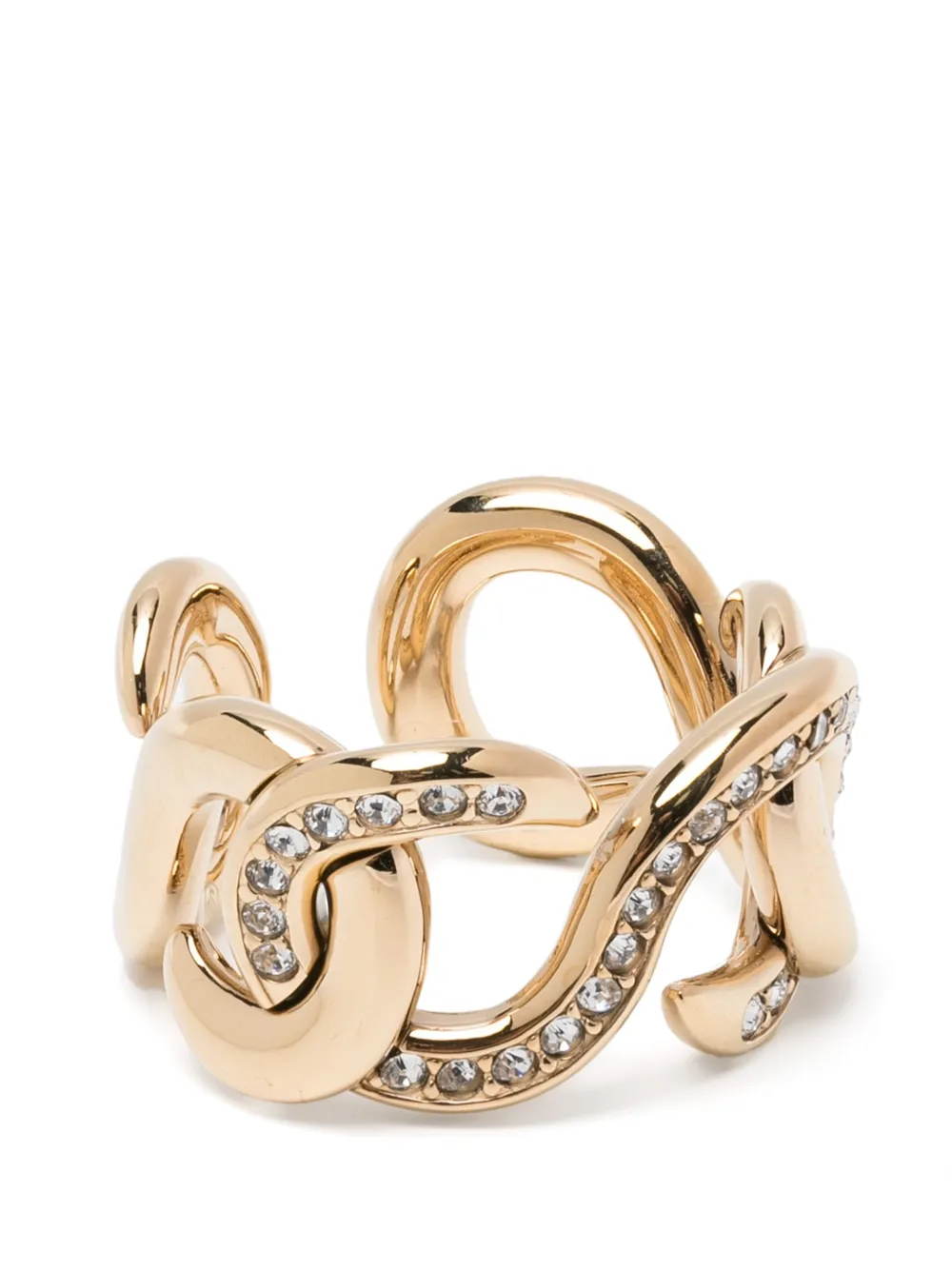 Swarovski Dextera chain-link open ring - Oro