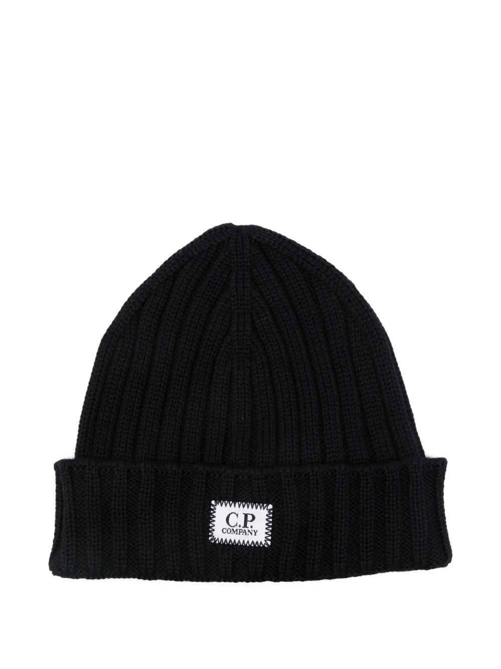 C.P. Company logo-patch beanie hat | Blue | Image 1