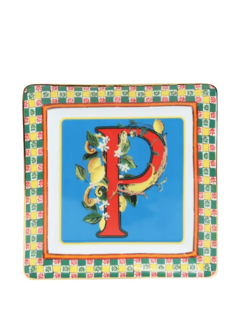 BACI MILANO border-pattern decorative tray (15cm x 15cm) 