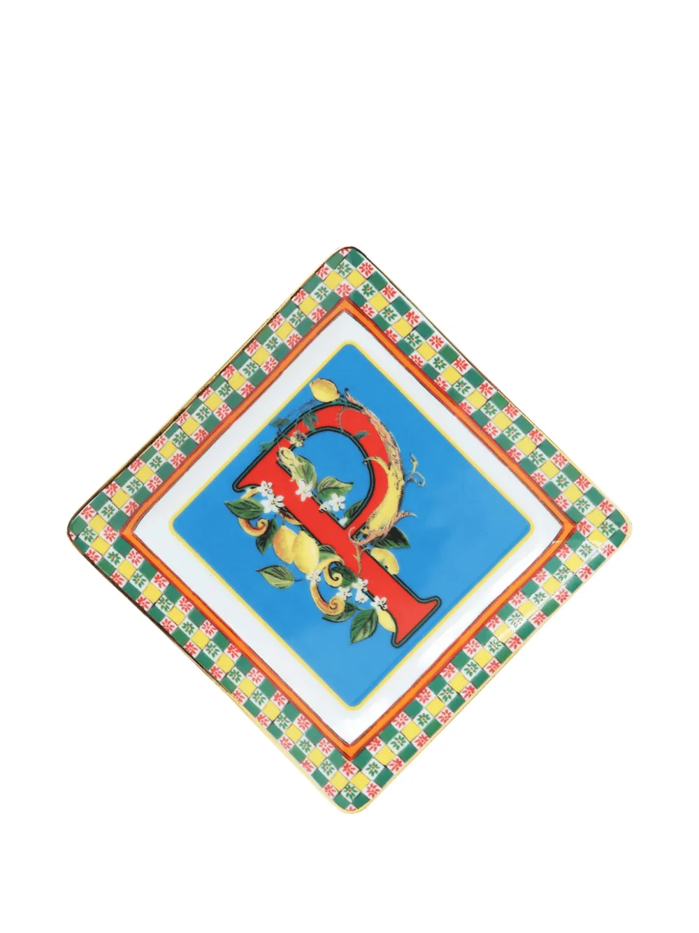 BACI MILANO border-pattern decorative tray (15cm x 15cm) | Decorative Trays & Plates | Image 2