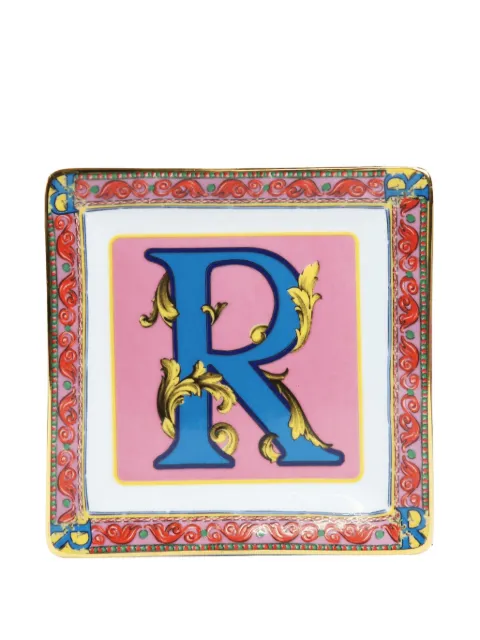 BACI MILANO letter-detail decorative tray (15cm x 15cm)
