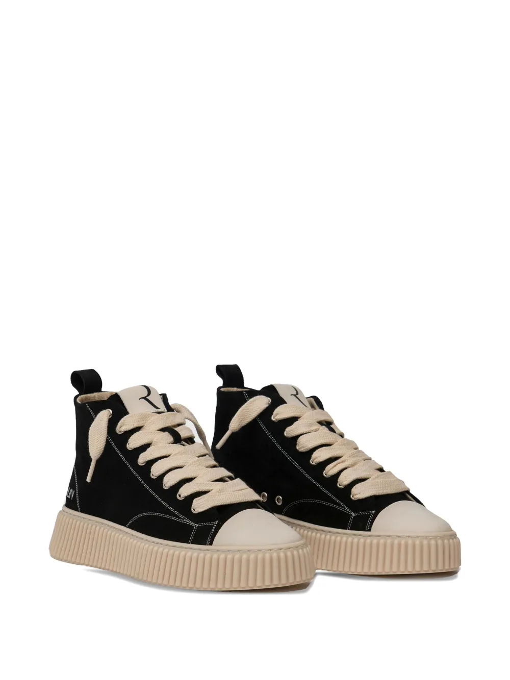 Rhun High-top Fluted-sole Sneakers In Black