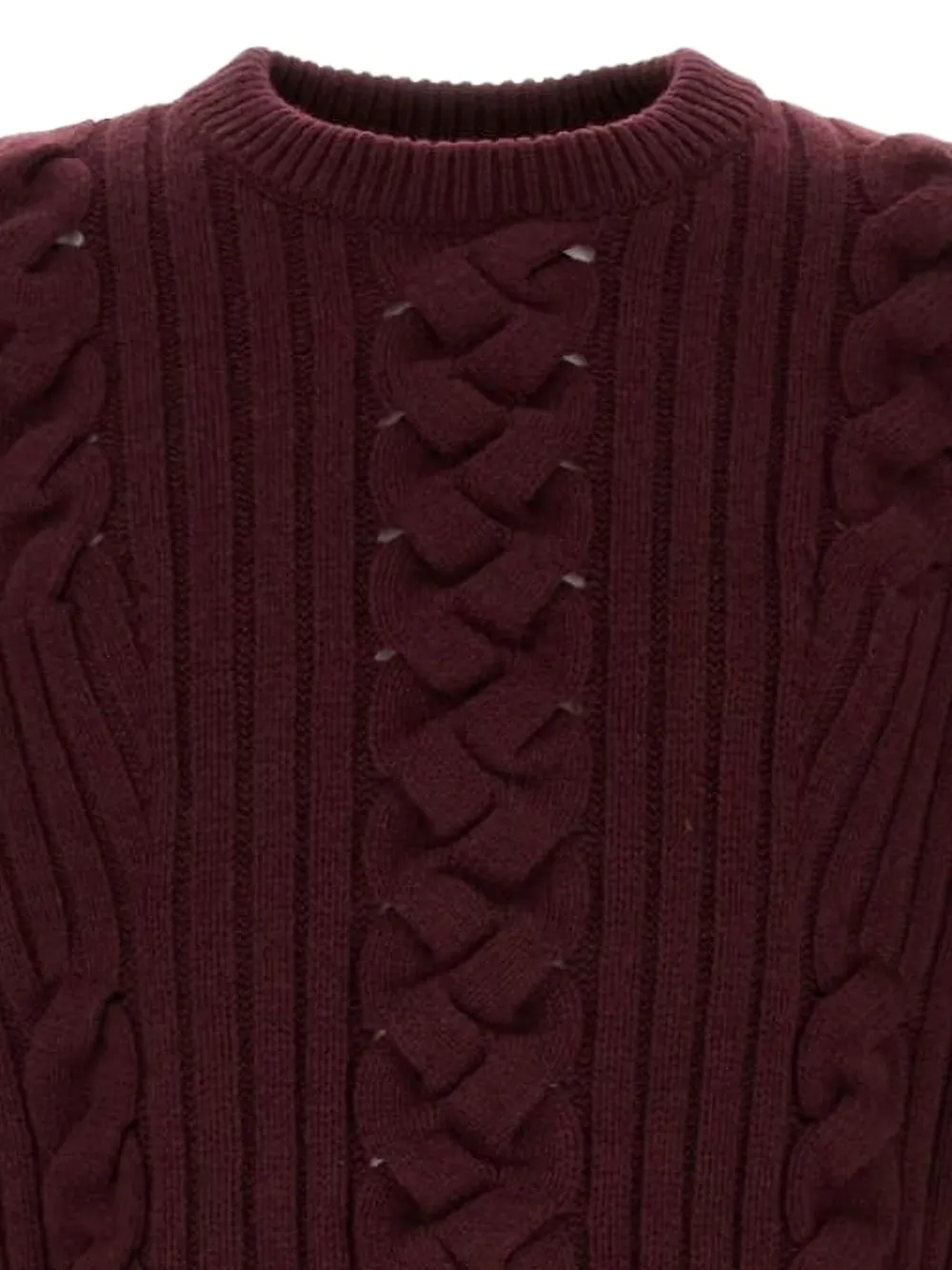 Alexander McQueen cable-knit ribbed knitwear - Rood