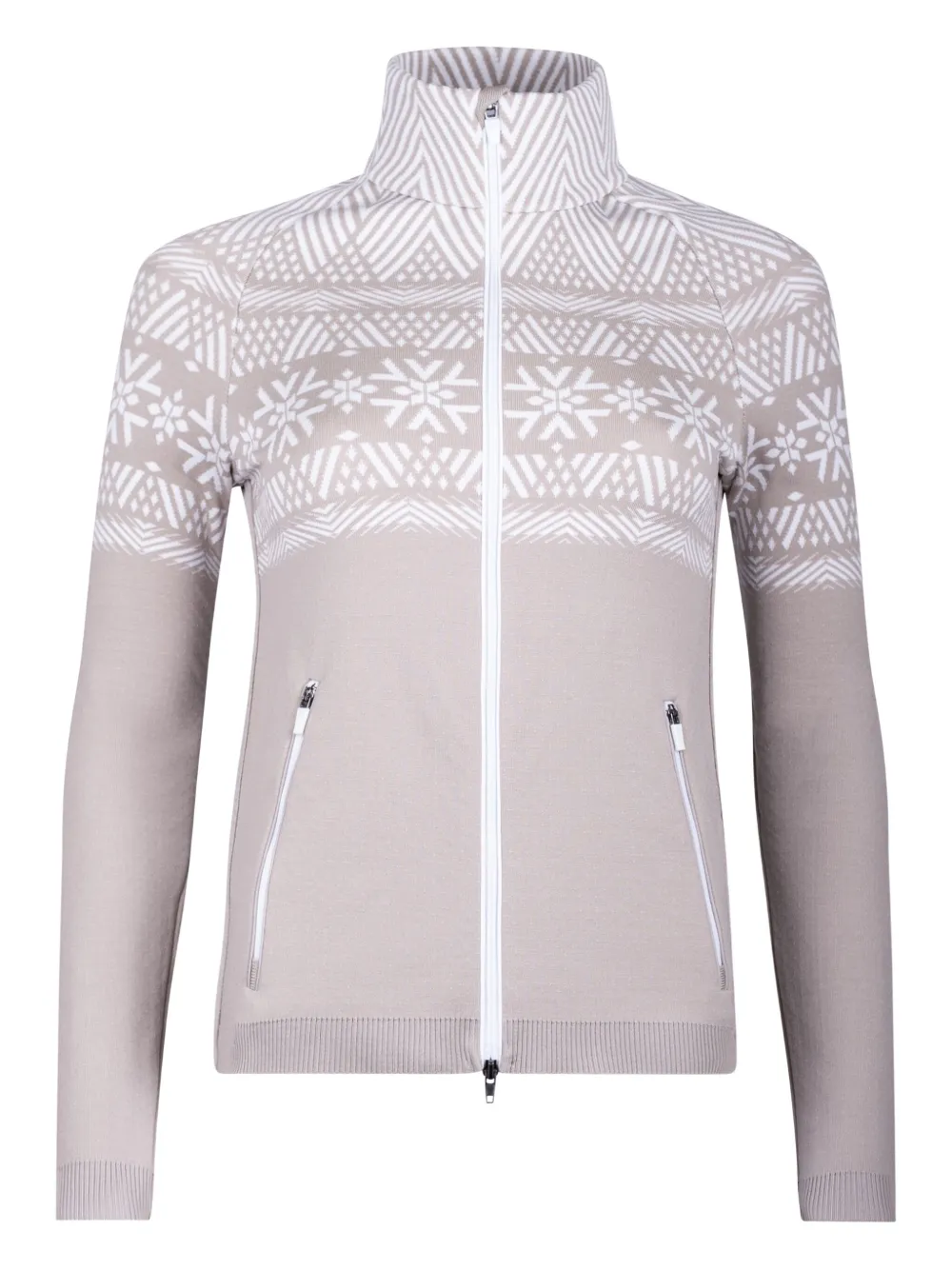 NEWLAND Cardigan Crans-Montana con zip - Toni neutri