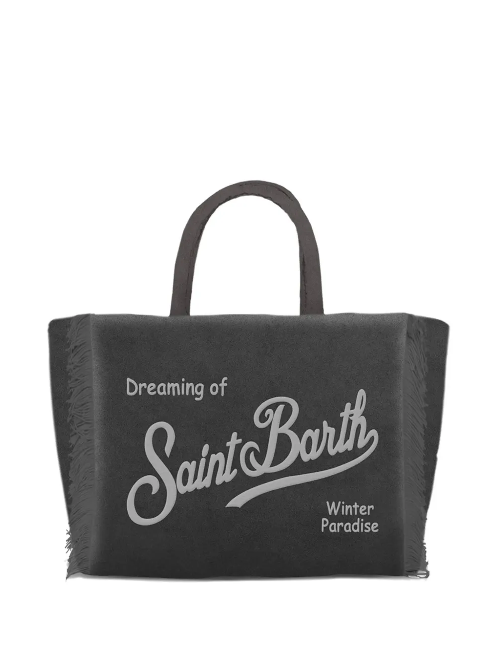 Mc2 Saint Barth Colette Velvet Tote Bag In Black