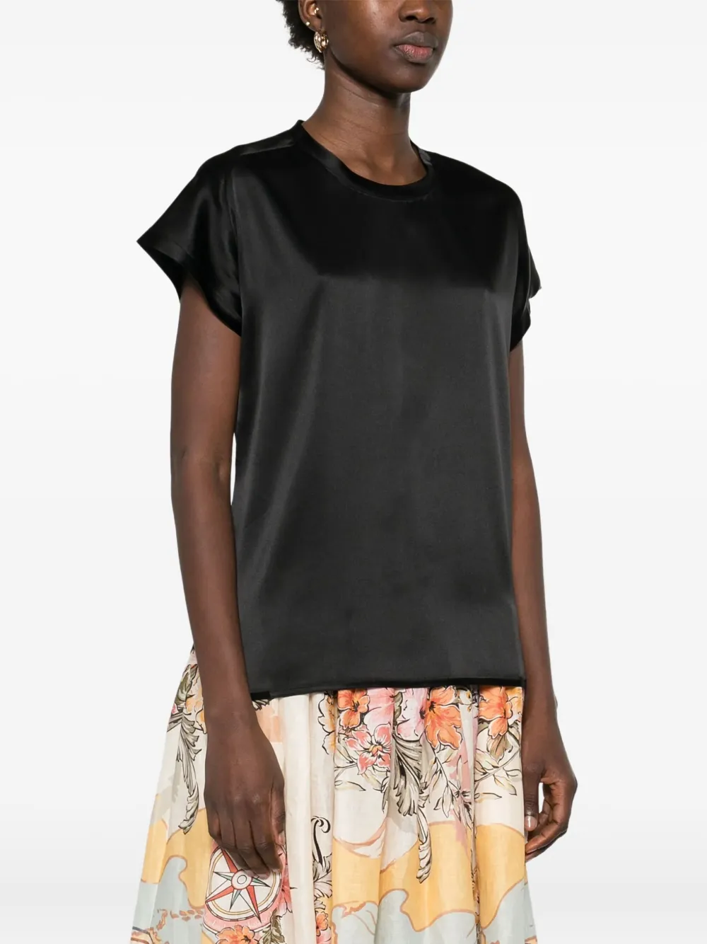 Pinko Short-sleeve Blouse In Black