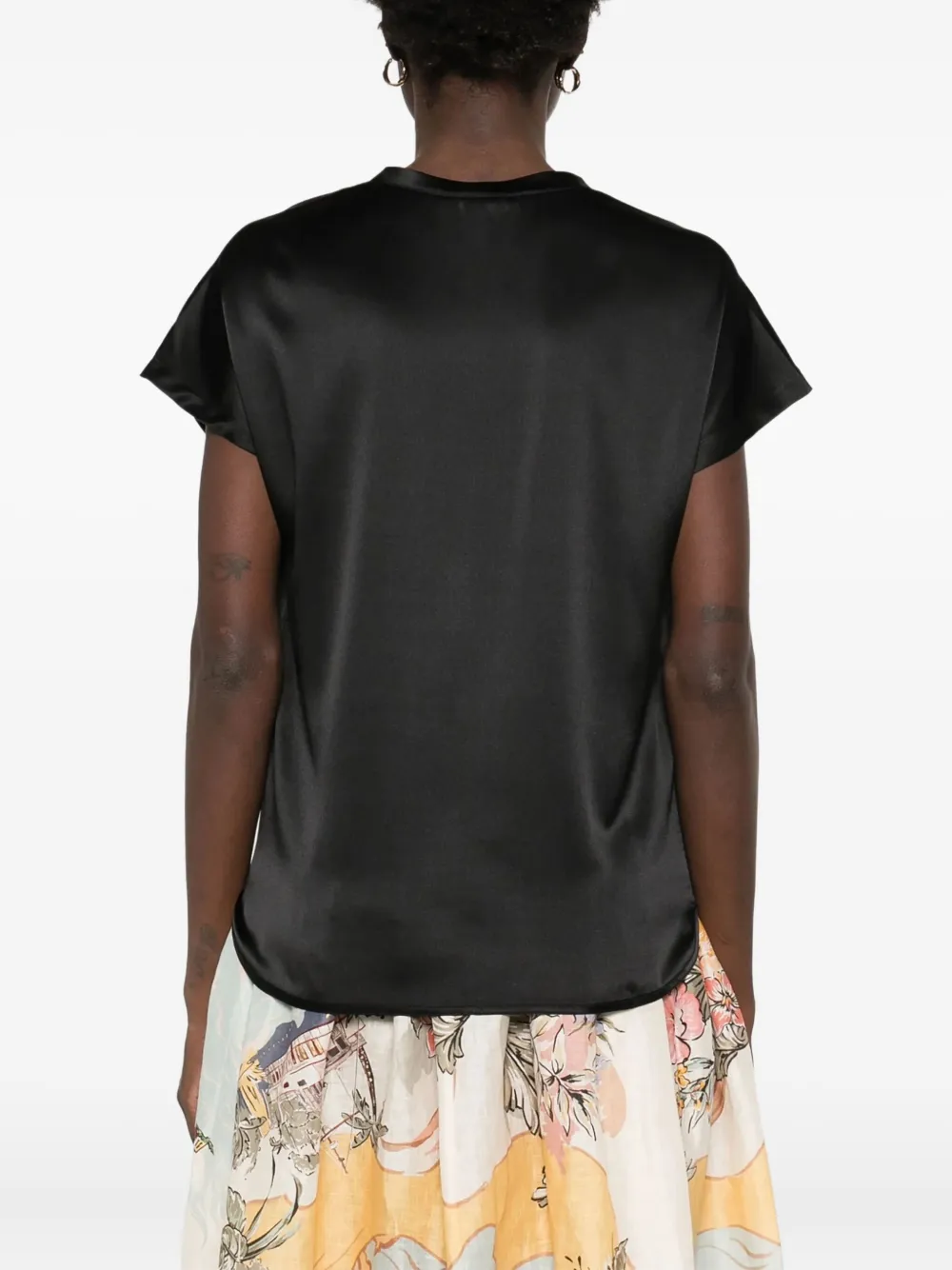 Pinko Short-sleeve Blouse In Black