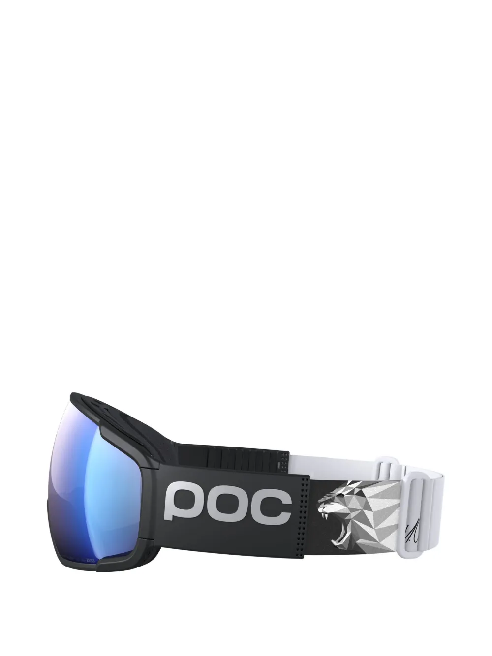 Poc Geometric-print Ski Goggles In Blue