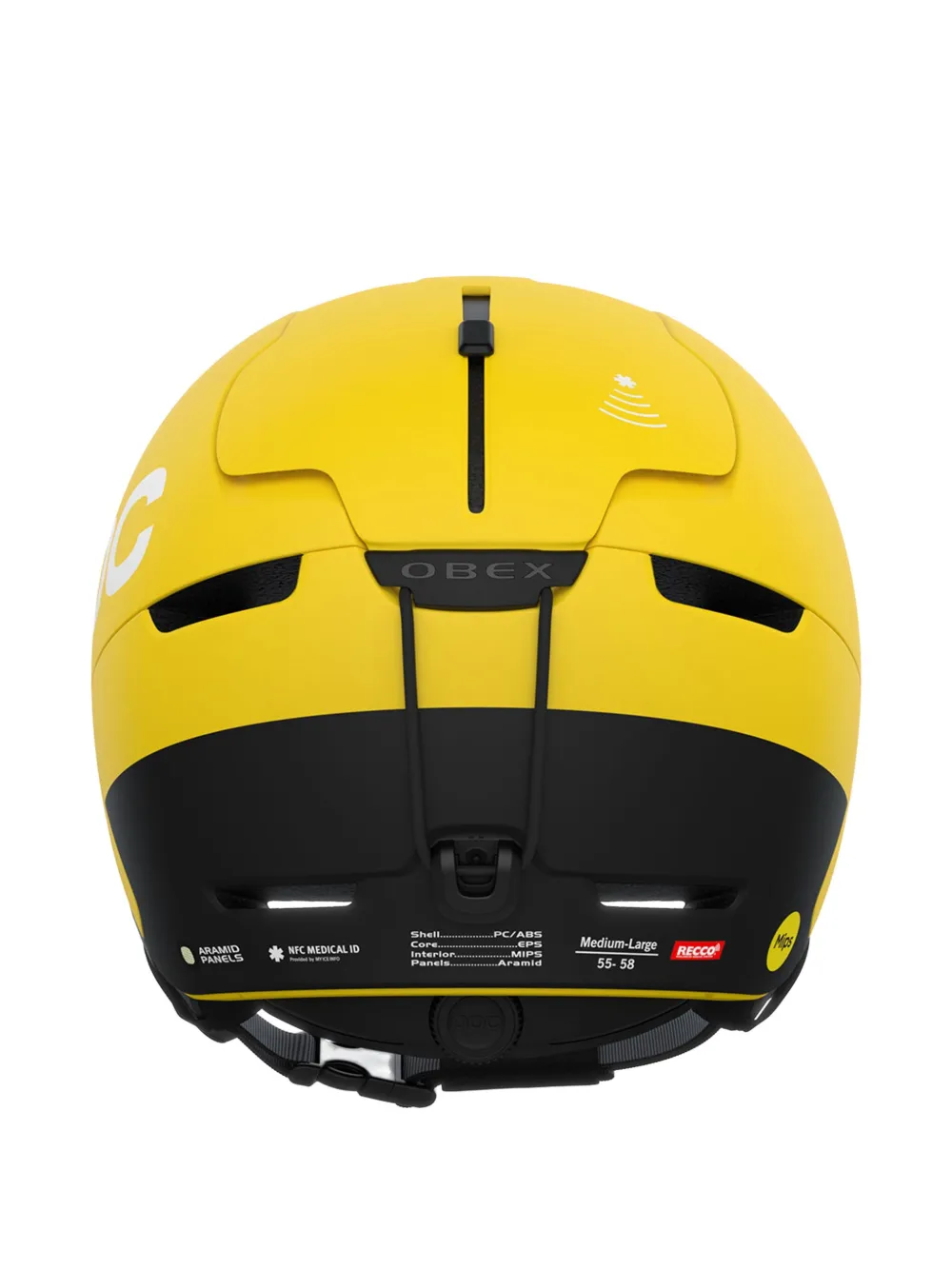 Poc Obex Bc Mips Logo Helmet In Yellow
