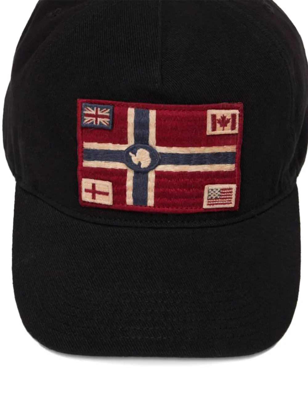 Napapijri flag-patch baseball cap - Zwart
